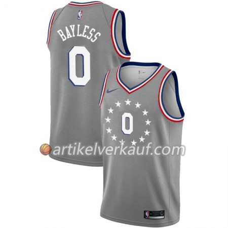 NBA Philadelphia 76ers Trikot Jerryd Bayless 0 2018-19 Nike City Edition Grau Swingman - Herren